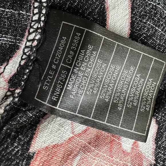 Cupcakes And Cashmere Womens Peplum Floral Tie Front Scoop Neck top Blouse M - Picture 4 of 5